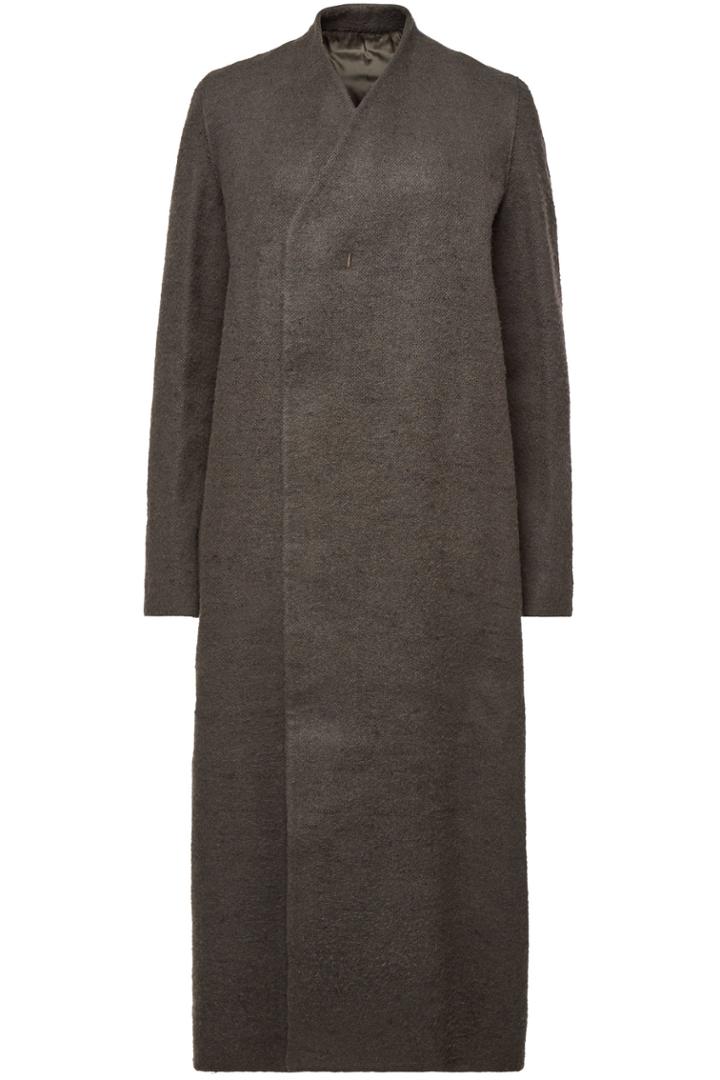 Rick Owens Rick Owens Museum Coat With Camel Hair And Linen