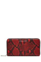 Marc Jacobs Marc Jacobs Snake Print Leather Wallet - Red