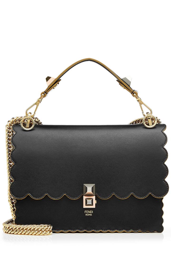 Fendi Fendi Kan I Mini Leather Shoulder Bag