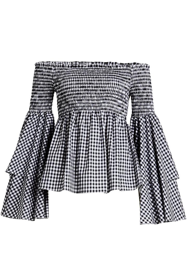 Caroline Constas Caroline Constas Appolonia Gingham Blouse
