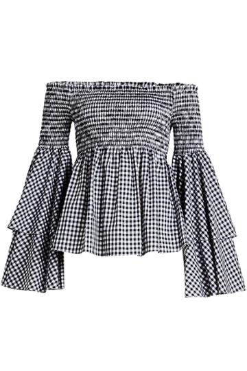 Caroline Constas Caroline Constas Appolonia Gingham Blouse