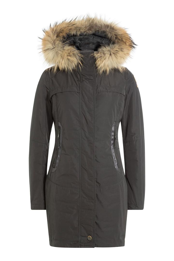 Parajumpers Parajumpers Selma Down Jacket With Fur-trimmed Hood - Grey