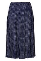 Michael Kors Michael Kors Dot Print Pleated Midi-skirt - Blue