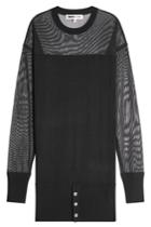 Mcq Alexander Mcqueen Mcq Alexander Mcqueen Wool Dress With Mesh Sleeves