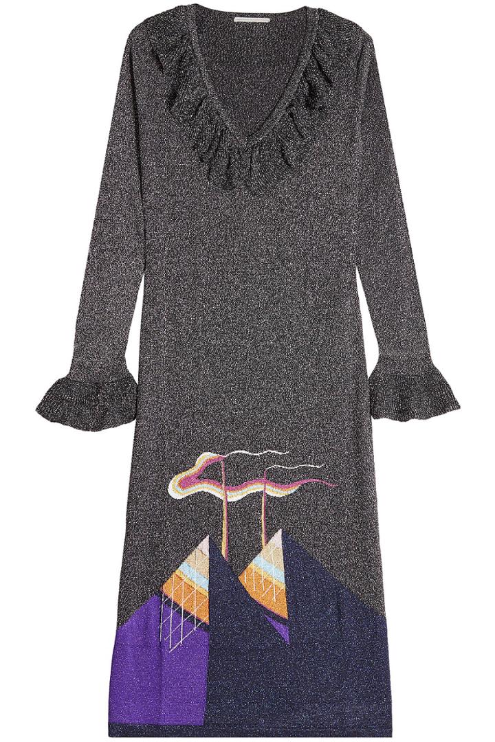 Marco De Vincenzo Marco De Vincenzo Metallic Dress With Print