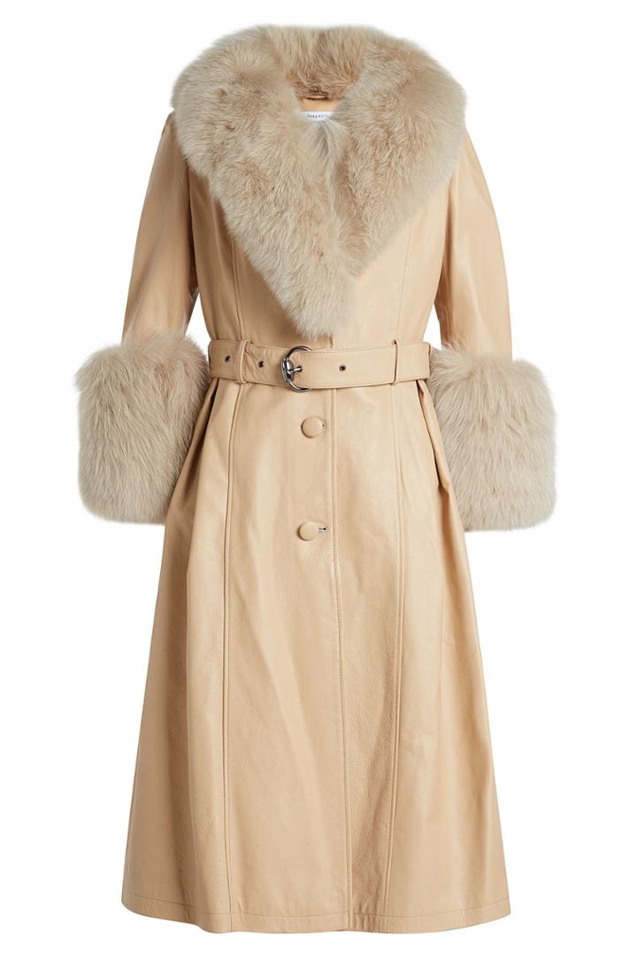 Saks Potts Saks Potts Leather Coat With Fox Fur