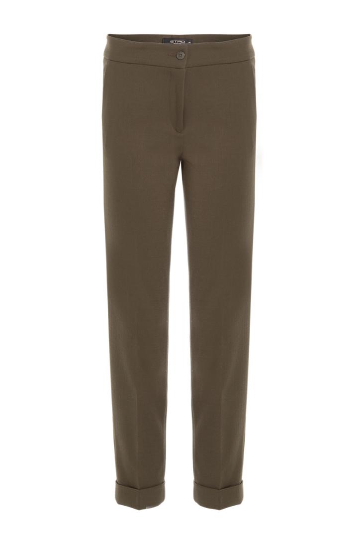 Etro Etro Stretch Wool Cropped Trousers