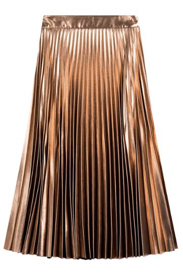 Tara Jarmon Tara Jarmon Pleated Lamé Skirt