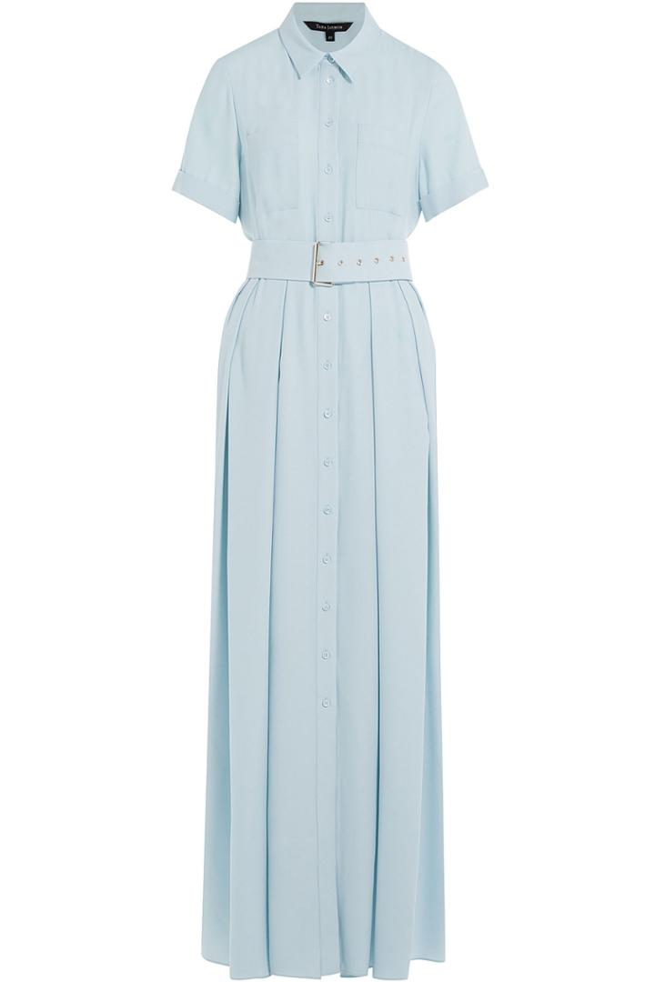 Tara Jarmon Tara Jarmon Belted Maxi Dress - Turquoise