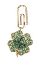 Aur Lie Bidermann Fine Jewelry 18kt Gold Clover Pendant With Tsavorites