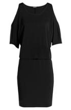 Dkny Jersey Dress With Cut-out Shoulders