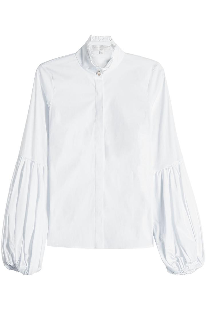 Caroline Constas Caroline Constas Cotton Blouse With Puffed Sleeves