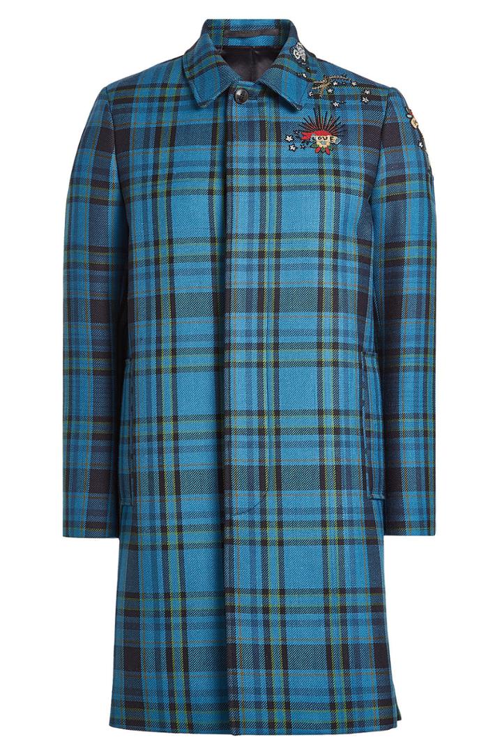 Valentino Valentino Wool Coat With Embroidery