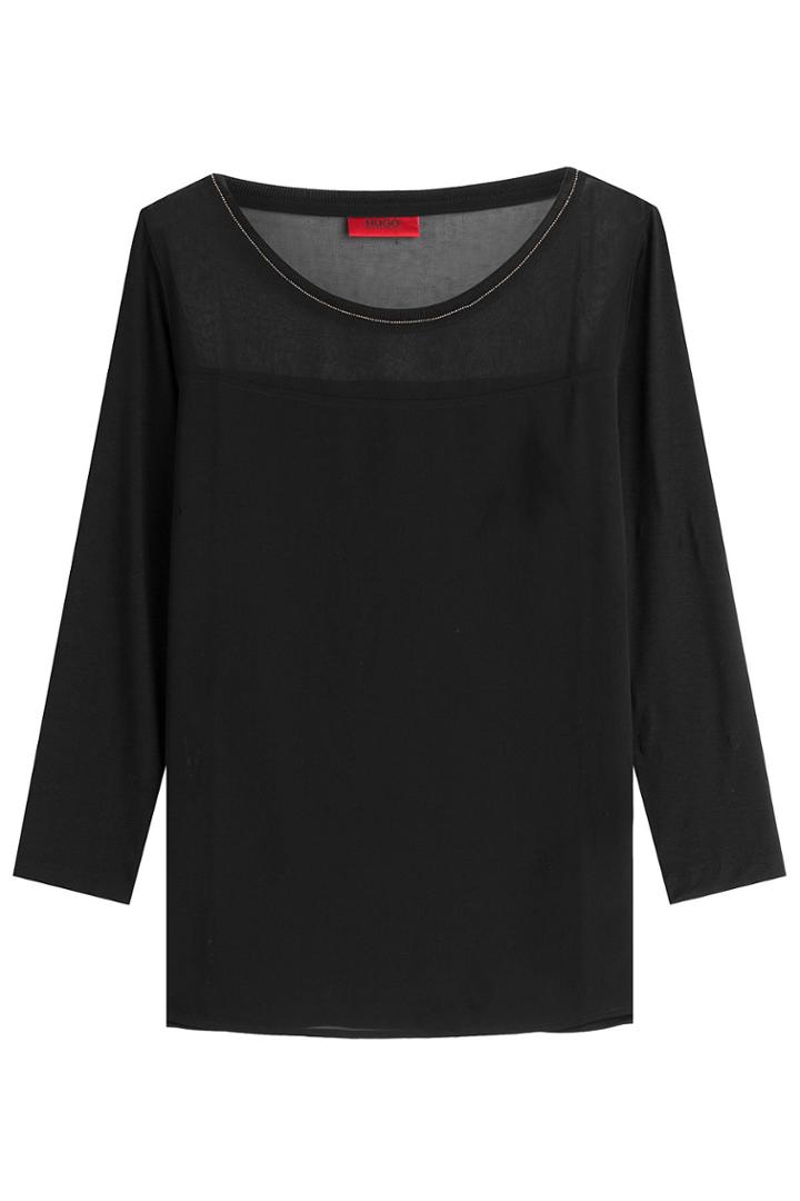 Hugo Hugo Long Sleeved Top With Embellishment