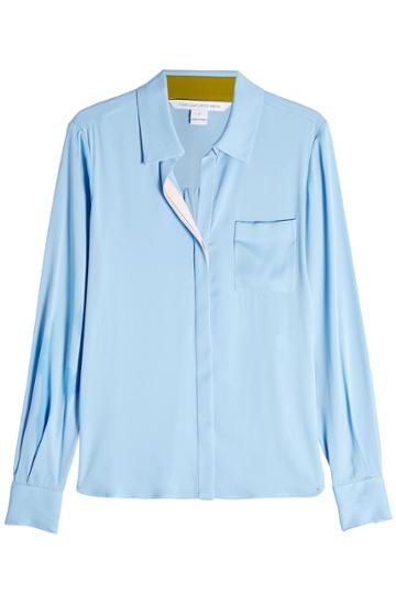 Diane Von Furstenberg Diane Von Furstenberg Silk Blouse - Grey