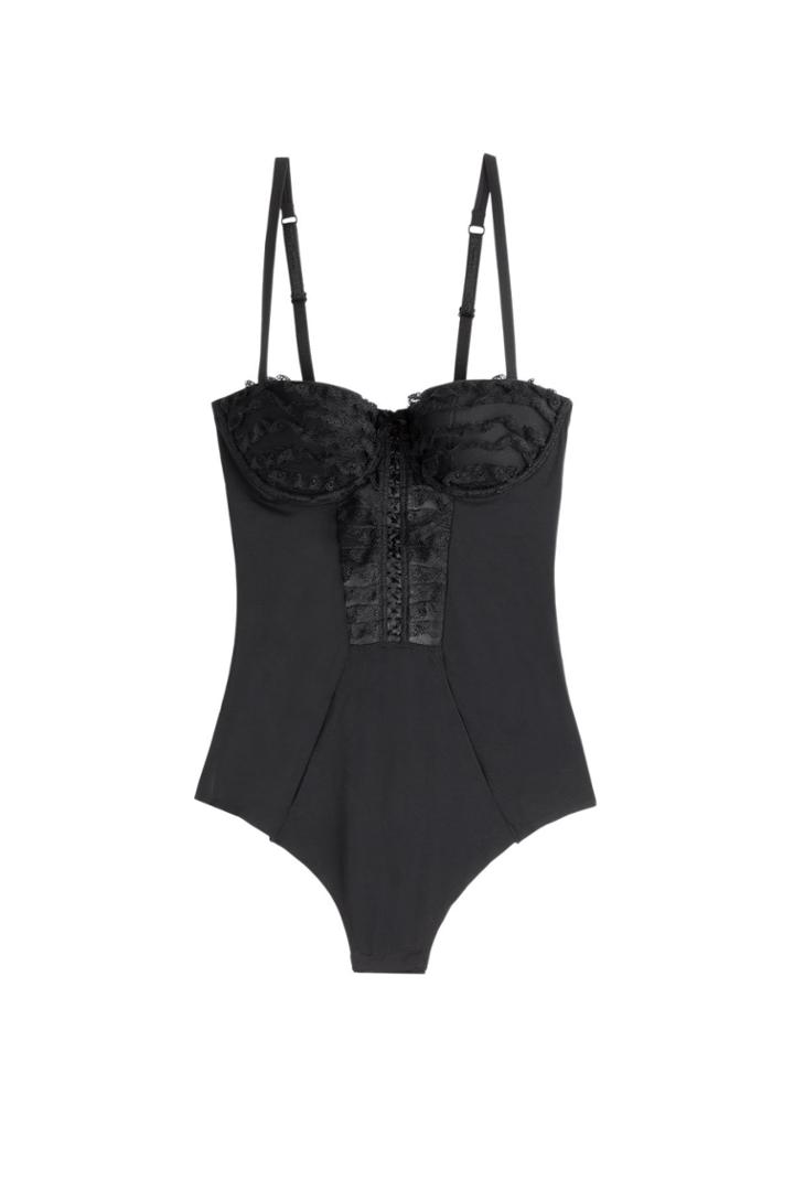 Chantal Thomass Chantal Thomass Bandinage Lace Body - Black