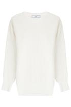 Ami Ami Knit Cotton Pullover - White