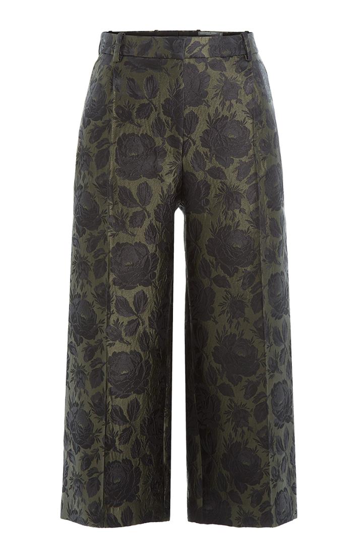Alexander Mcqueen Wool-silk Jacquard Culottes