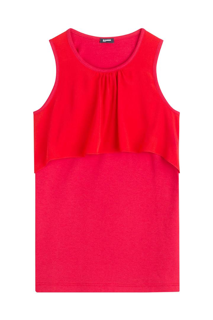 Jil Sander Navy Jil Sander Navy Sleeveless Top With Silk