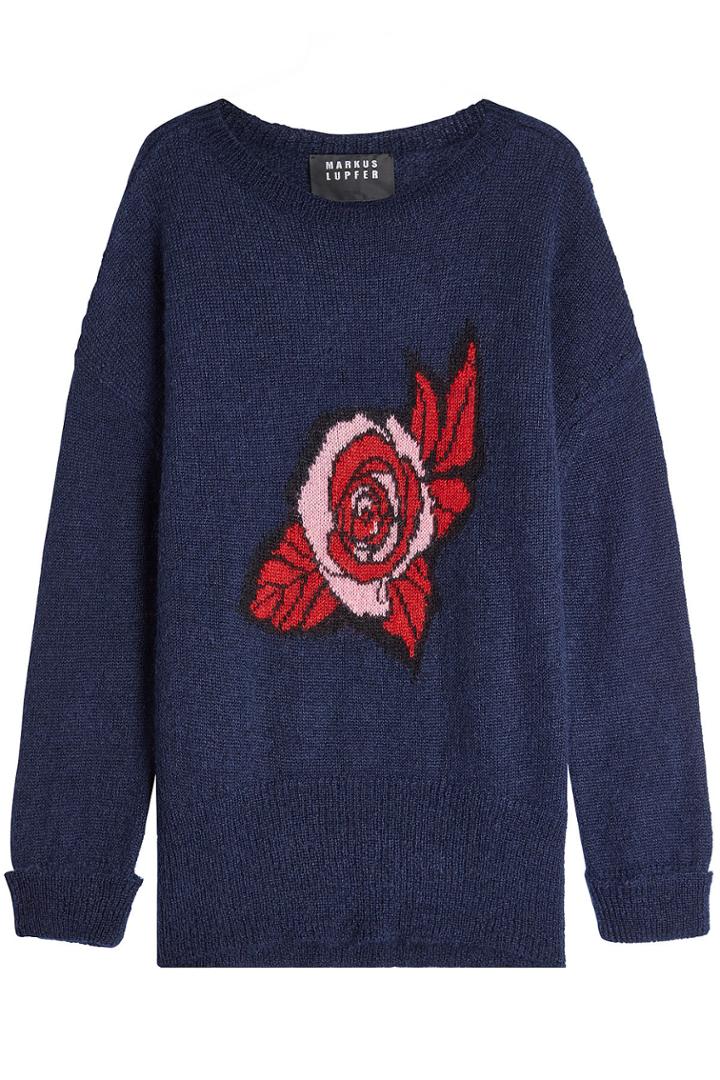 Markus Lupfer Markus Lupfer Printed Pullover With Mohair And Wool