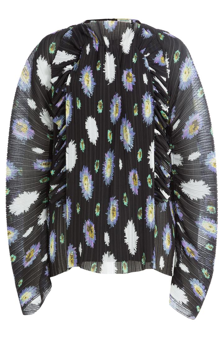 Kenzo Kenzo Pleated Print Blouse - Multicolor