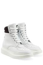 Alexander Mcqueen Alexander Mcqueen High Top Leather Sneakers - White