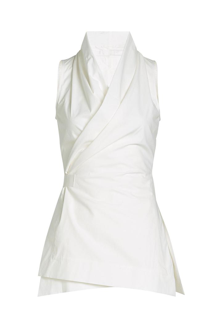 Rick Owens Rick Owens Sleeveless Cotton Top - White