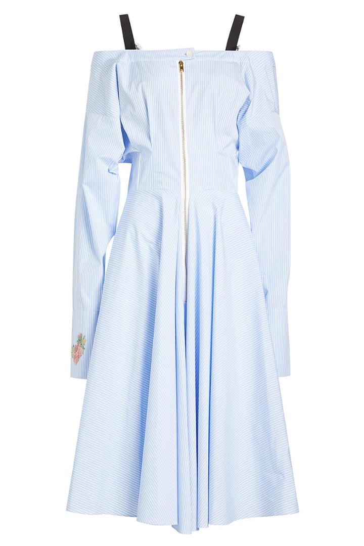 Natasha Zinko Natasha Zinko Pinstriped Cotton Shirt Dress