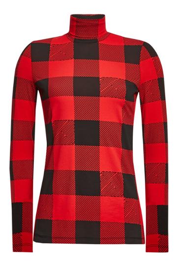 Pswl Pswl Printed Cotton Turtleneck Top