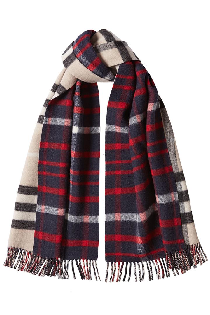 Burberry Burberry Check Wool Scarf With Cashmere