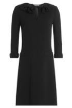Alberta Ferretti Alberta Ferretti Virgin Wool Dress With Lace Inserts - Black