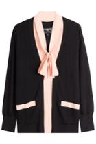 Paule Ka Paule Ka Oversize Cardigan With Bow At Front - Black
