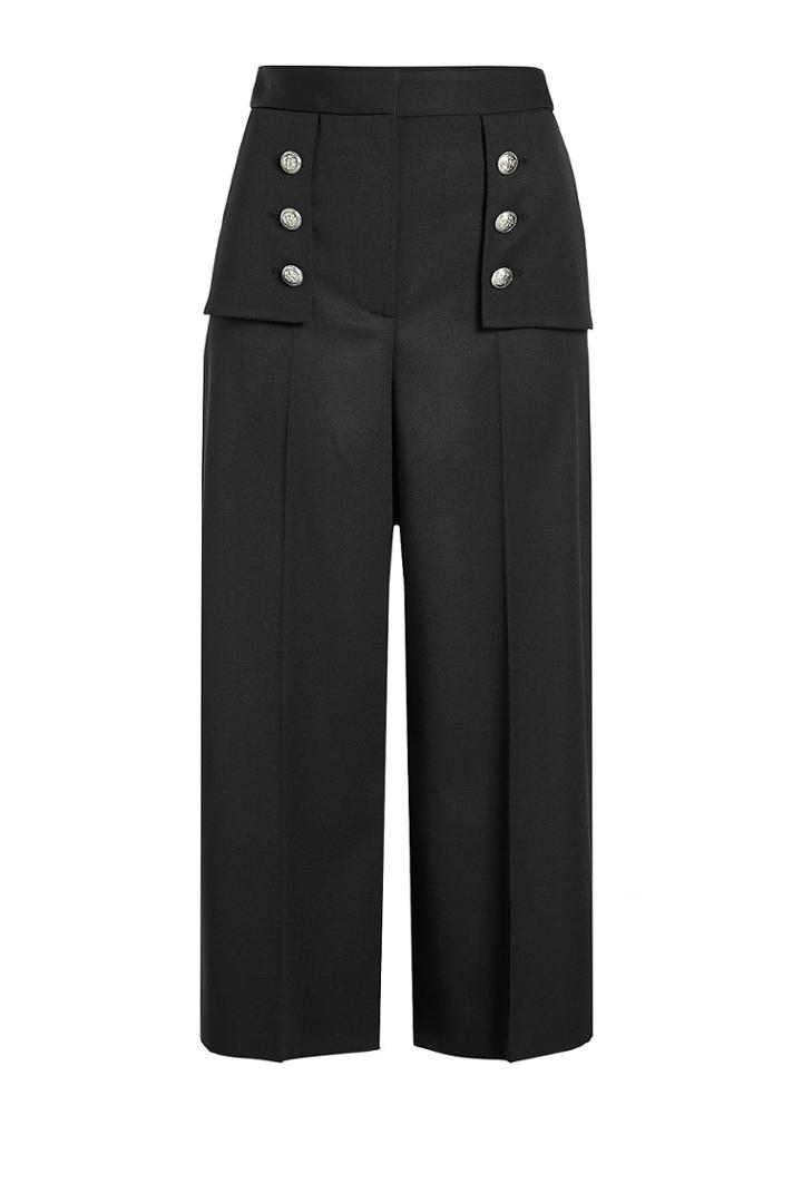 Alexander Mcqueen Alexander Mcqueen Wool Culottes With Embossed Buttons
