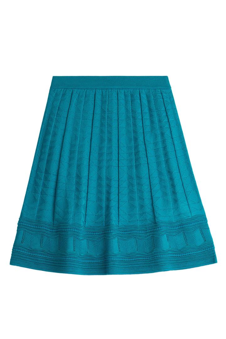 M Missoni M Missoni Flared Crochet Knit Skirt - None