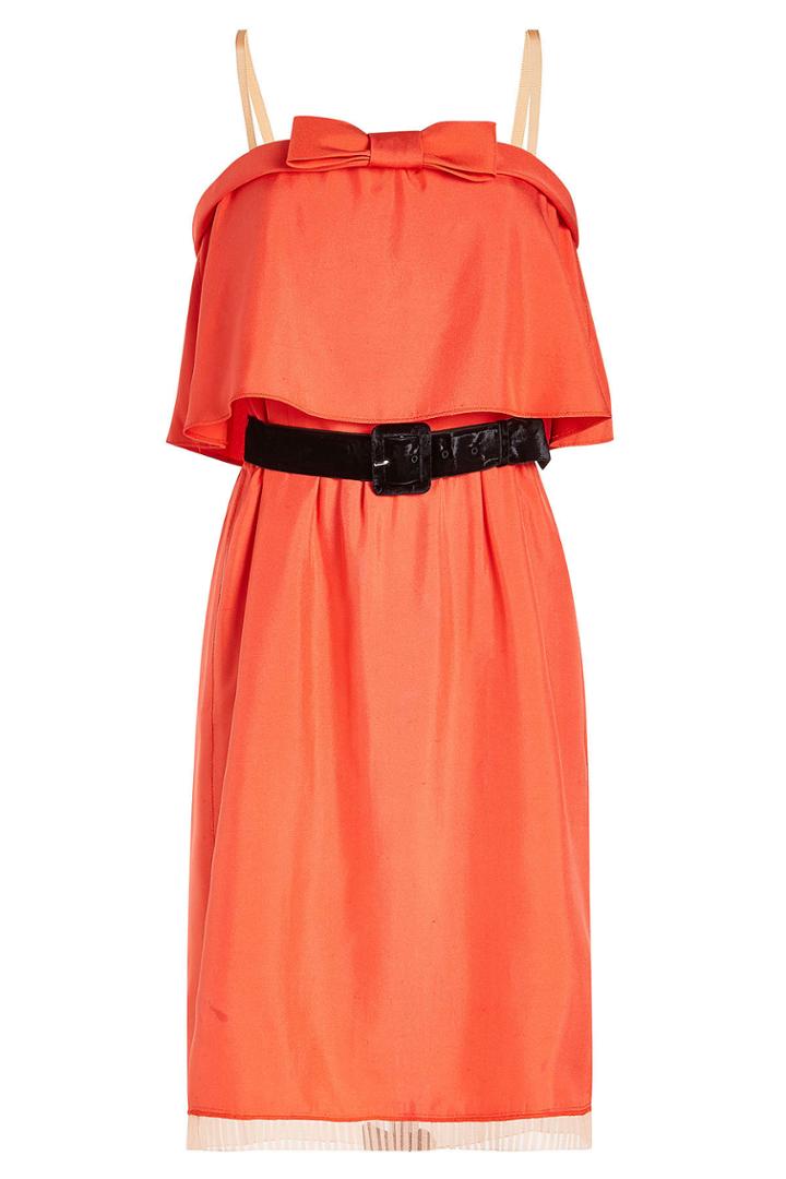 Marc Jacobs Marc Jacobs Silk Dress With Pleated Chiffon Trim