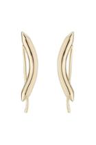 Jennifer Fisher Jennifer Fisher Curved Cylinder 14kt Yellow Gold Plated Earrings - None