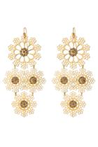 Gas Bijoux Gas Bijoux Neige Small Gold Plated Earrings With Swarovski Crystals