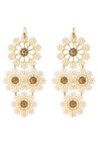 Gas Bijoux Gas Bijoux Neige Small Gold Plated Earrings With Swarovski Crystals