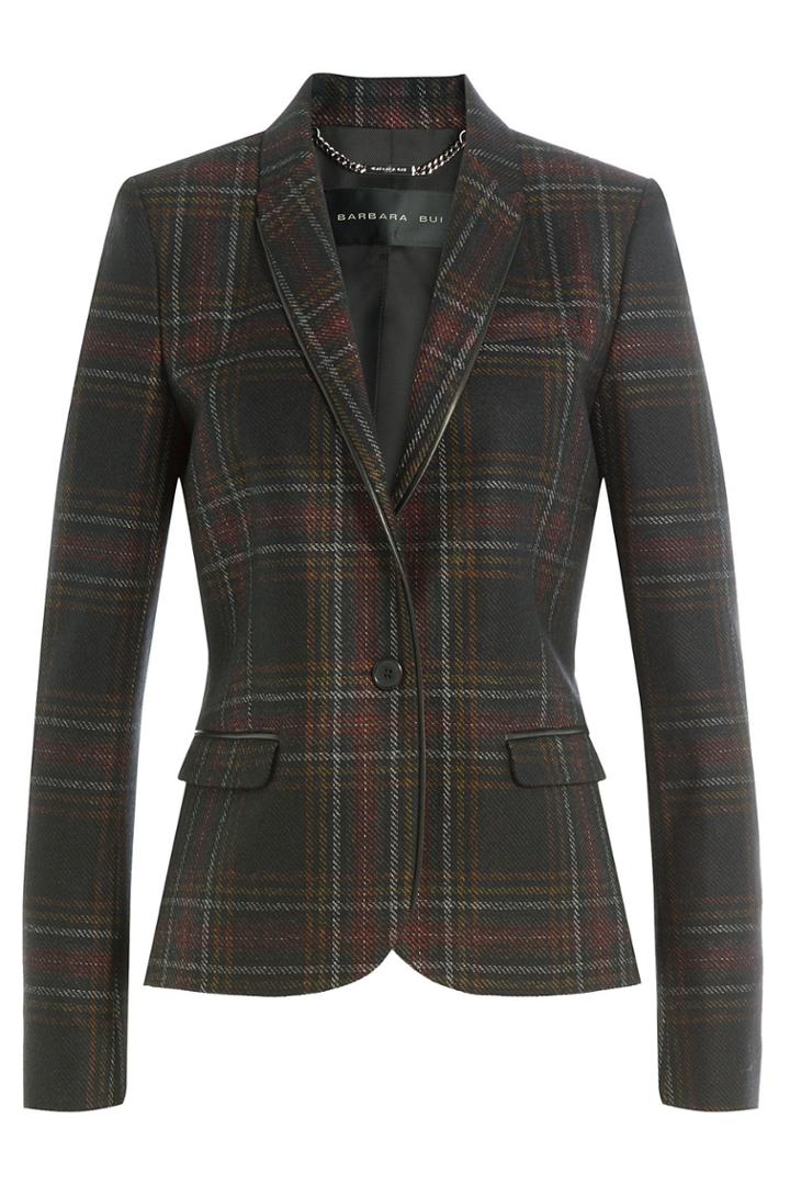 Barbara Bui Barbara Bui Checked Wool Blend Blazer - Multicolor