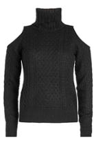 Theory Theory Turtleneck Pullover With Cold Shoulders