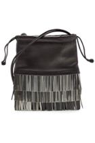 Alexander Wang Alexander Wang Leather Ryan Mini Shopper With Metal Fringe Embellishment