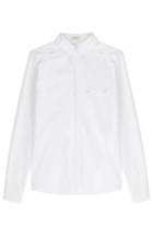 Mugler Mugler Cotton Shirt With Faux Pearls - White
