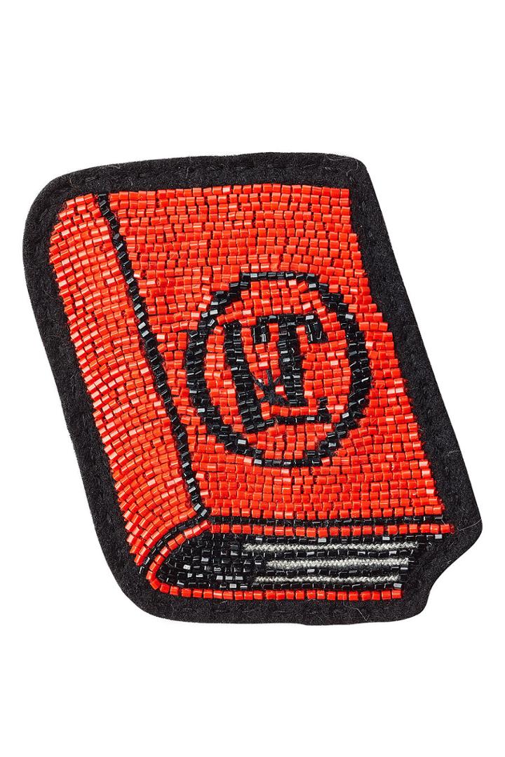 Olympia Le-tan Olympia Le-tan Beaded Book Patch - Red