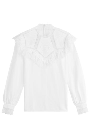 Vilshenko Vilshenko Cotton Blouse With Ruffles - White