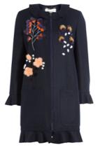 Fendi Fendi Fleece Wool Coat With Cashmere - Blue