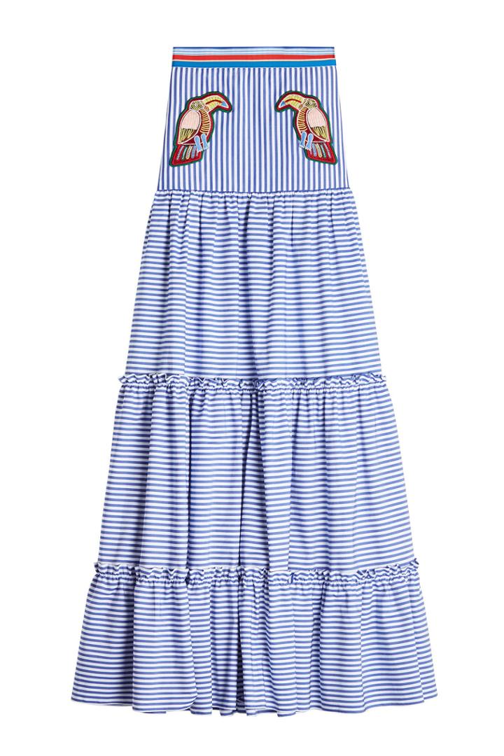 Stella Jean Stella Jean Striped Cotton Maxi Skirt