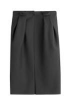 Alexander Mcqueen Alexander Mcqueen Wool Skirt With Silk - Black