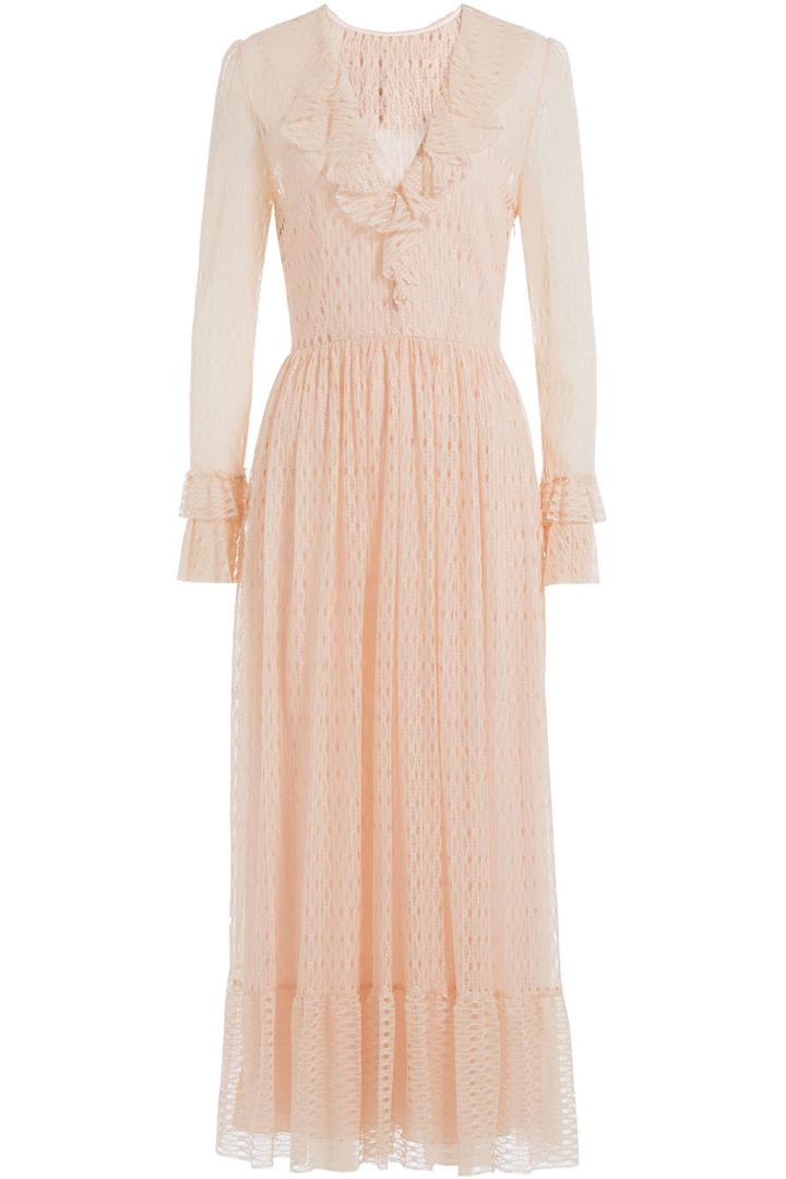 Philosophy Di Lorenzo Serafini Philosophy Di Lorenzo Serafini Sheer Panel Lace Dress - Beige