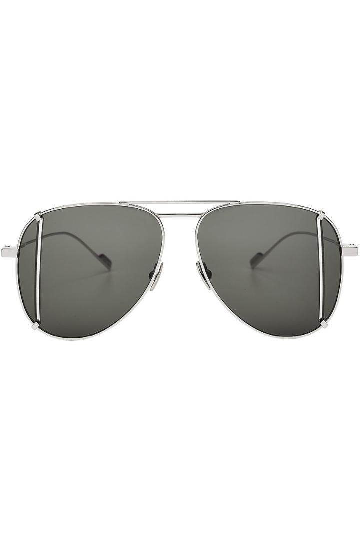 Saint Laurent Saint Laurent Aviator Sunglasses With Cut-out Detail