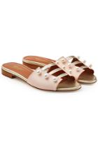 Malone Souliers Malone Souliers Zelda Leather Sandals With Faux Pearls